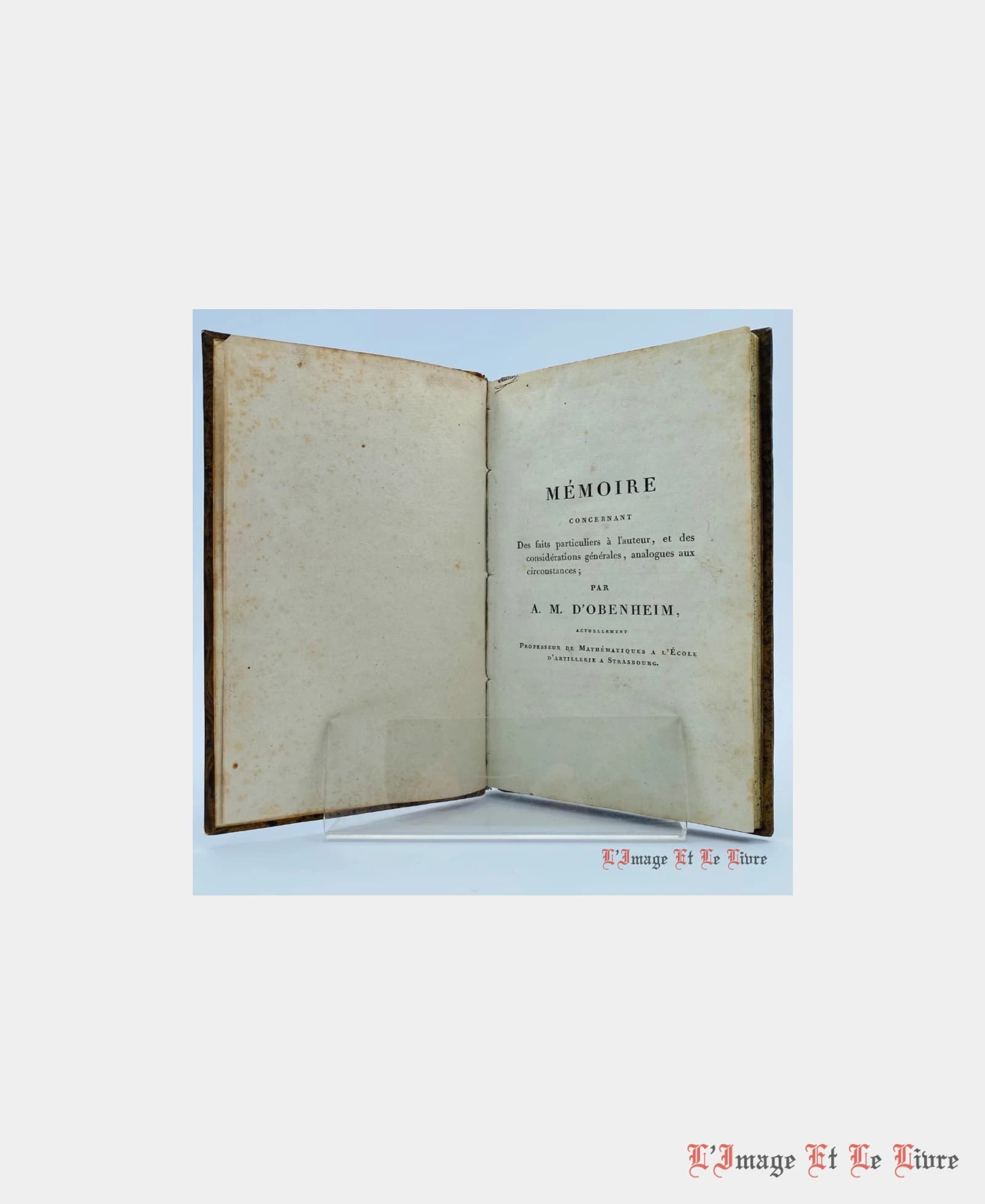 Mémoire d'Alexandre Magnus d'Obenheim