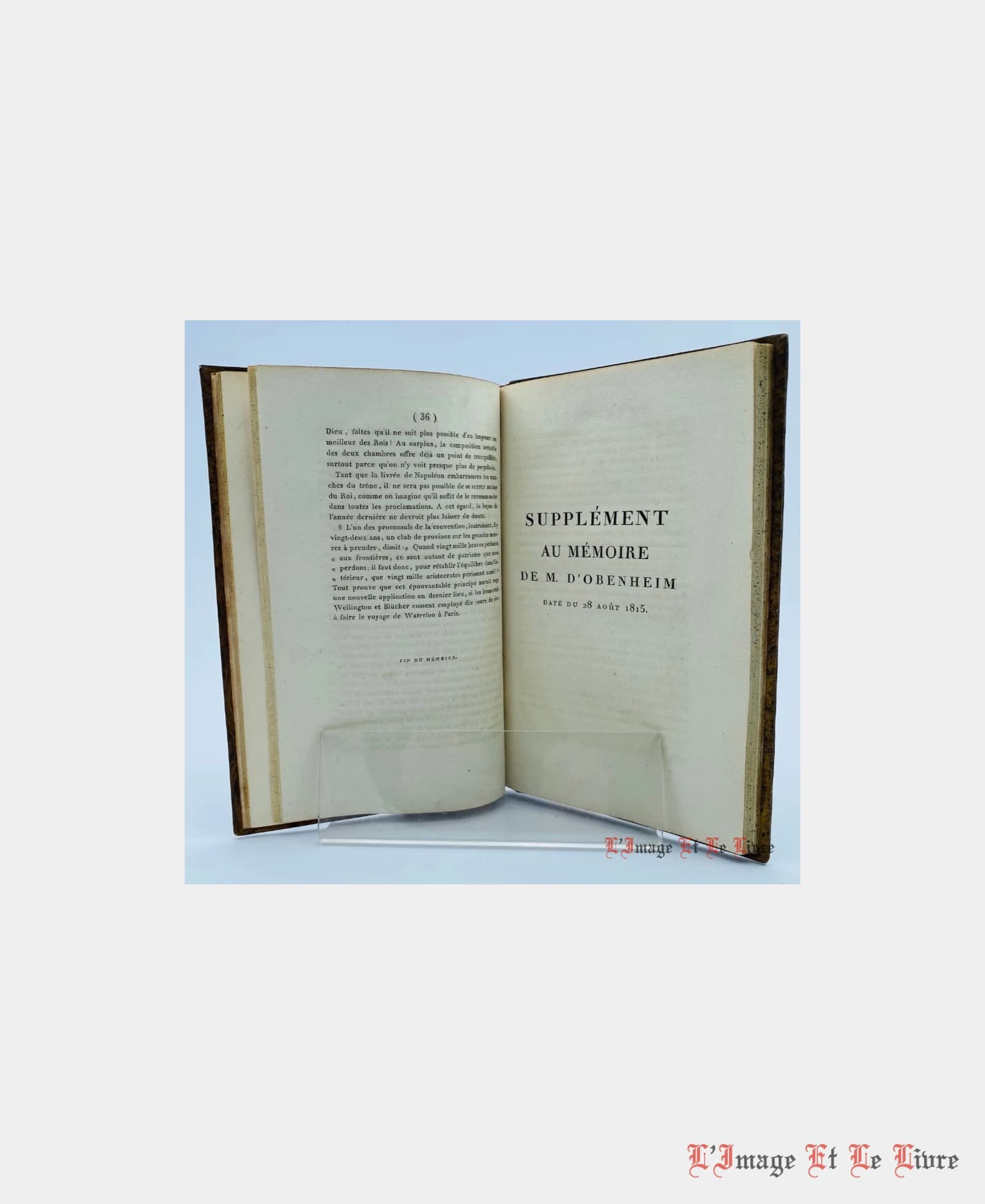 Mémoire d'Alexandre Magnus d'Obenheim