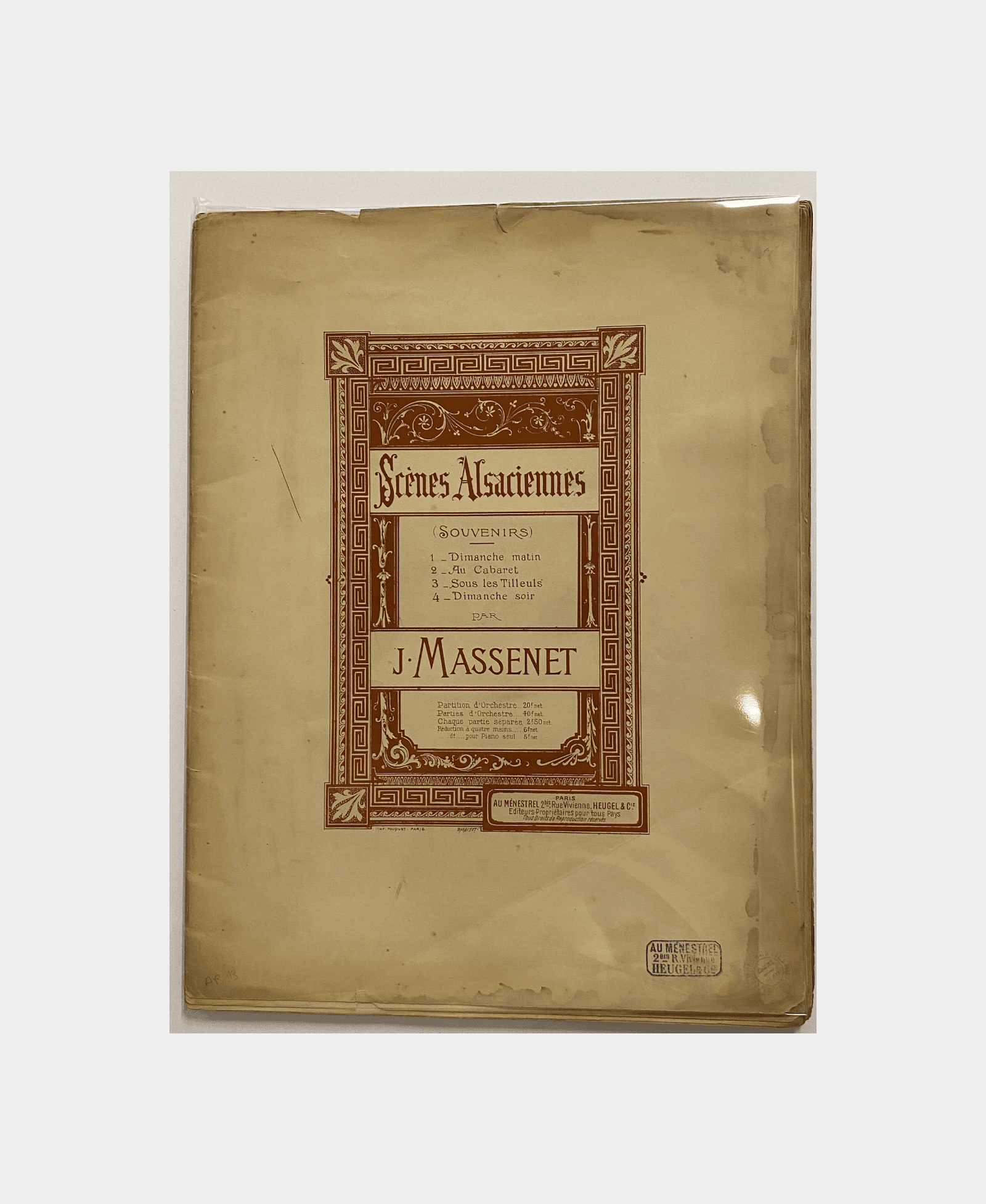 Partitions, Scènes Alsaciennes