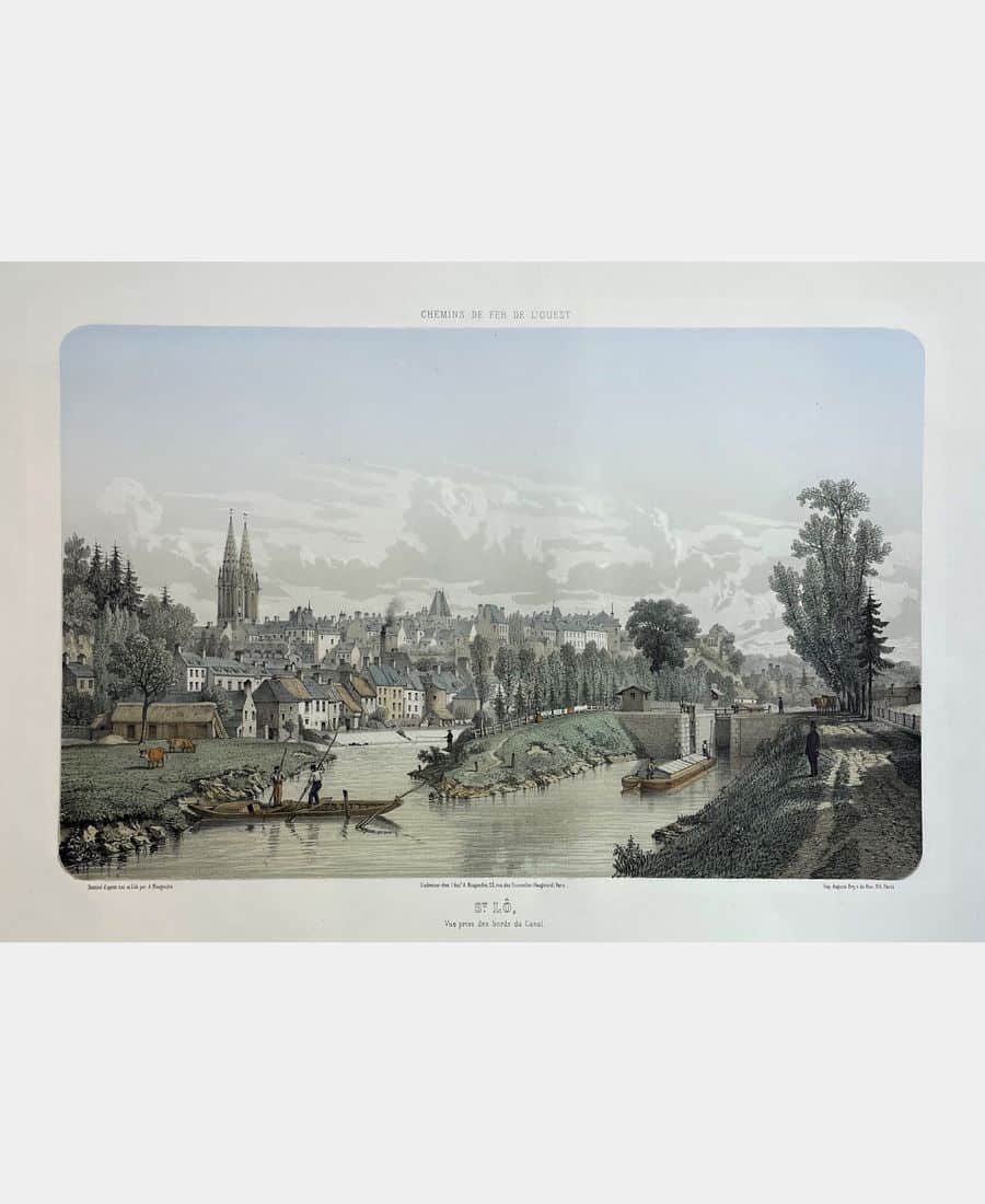 Saint Lô, vue prise des bords du Canal.
