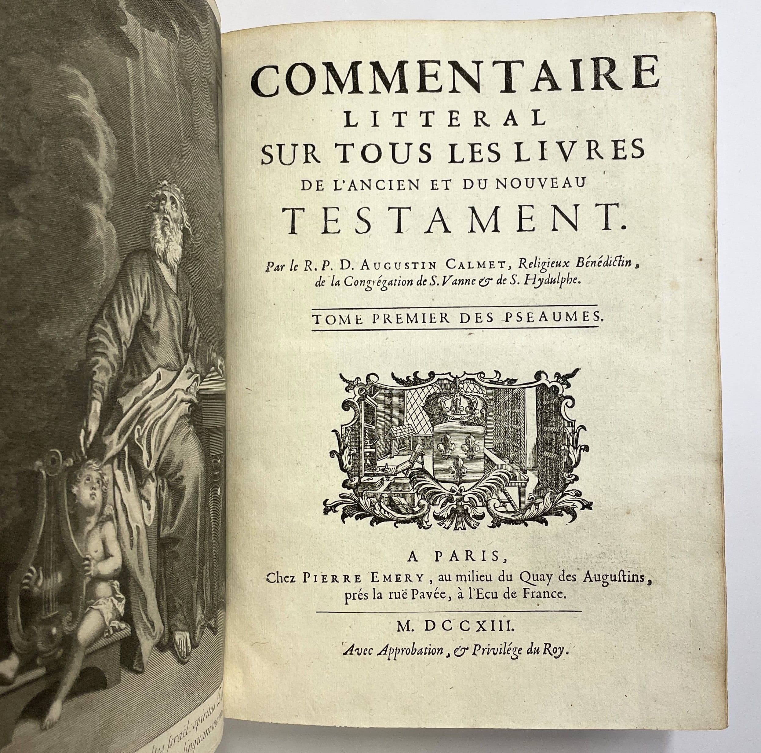 Tome premier et tome second des Pseaumes. Commentaire litteral sur tous les livres de l'Ancien et du Nouveau Testament.