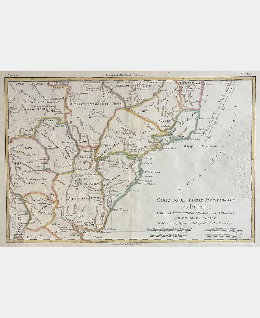 Carte de la partie méridionale du Bresil