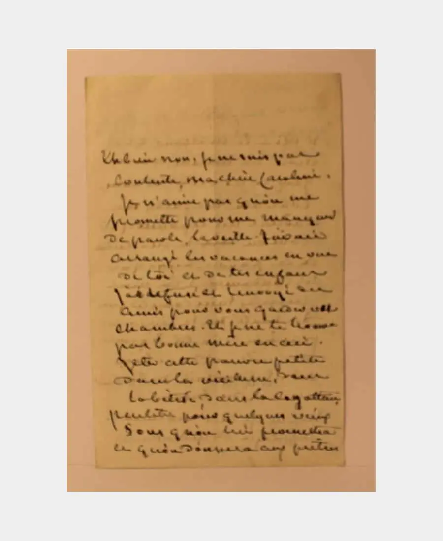 Lettre originale de George Sand à Caroline Luguet