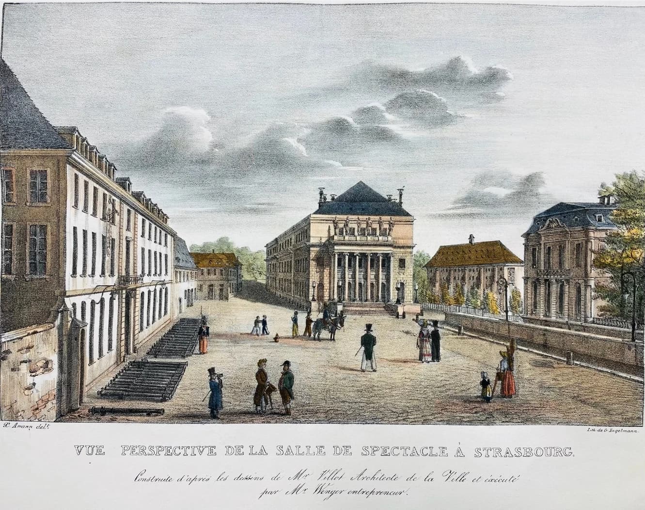 Perspektivische Ansicht des Theatersaals in Straßburg