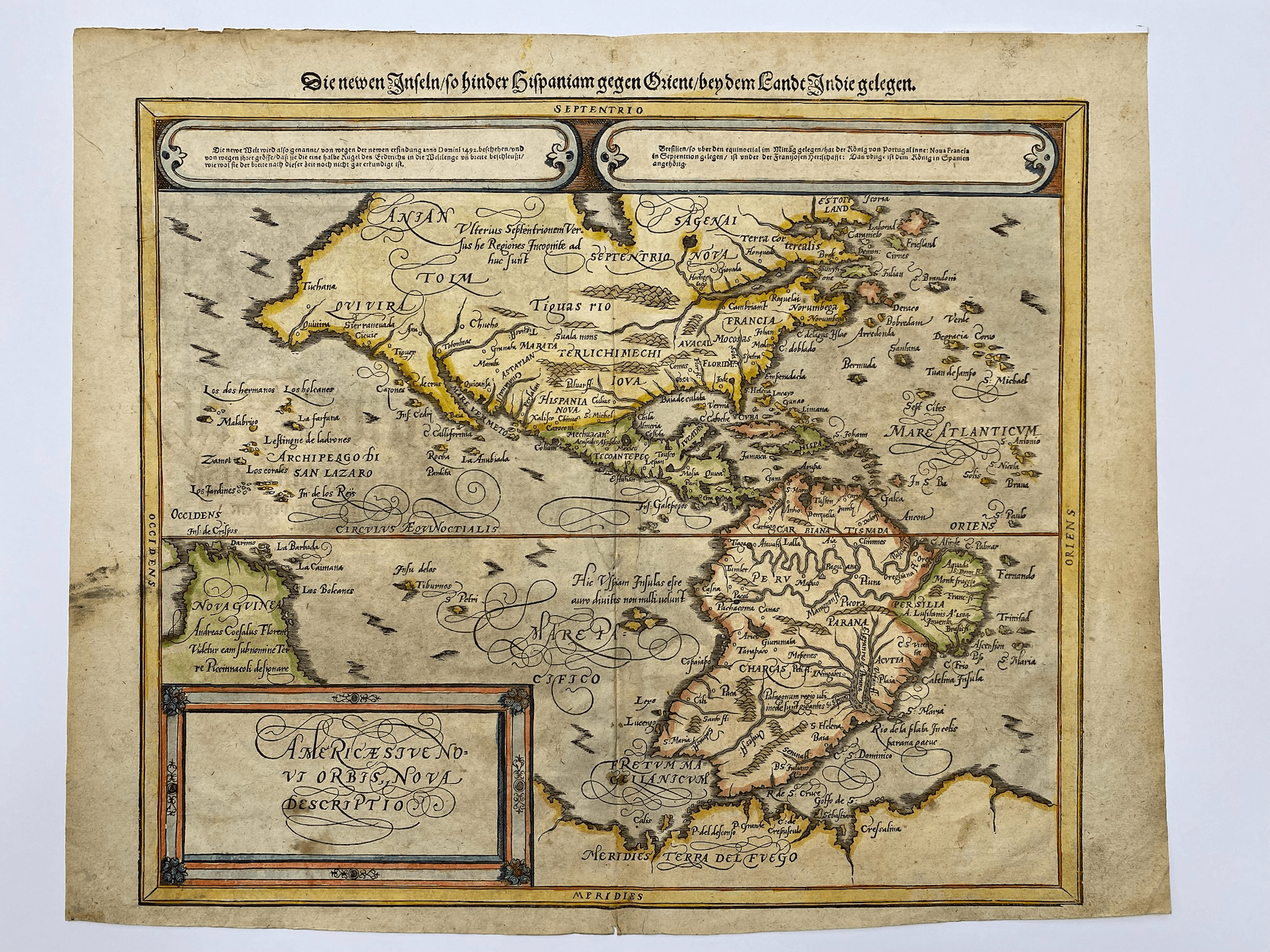 Carte des Amériques - 16ème siècle