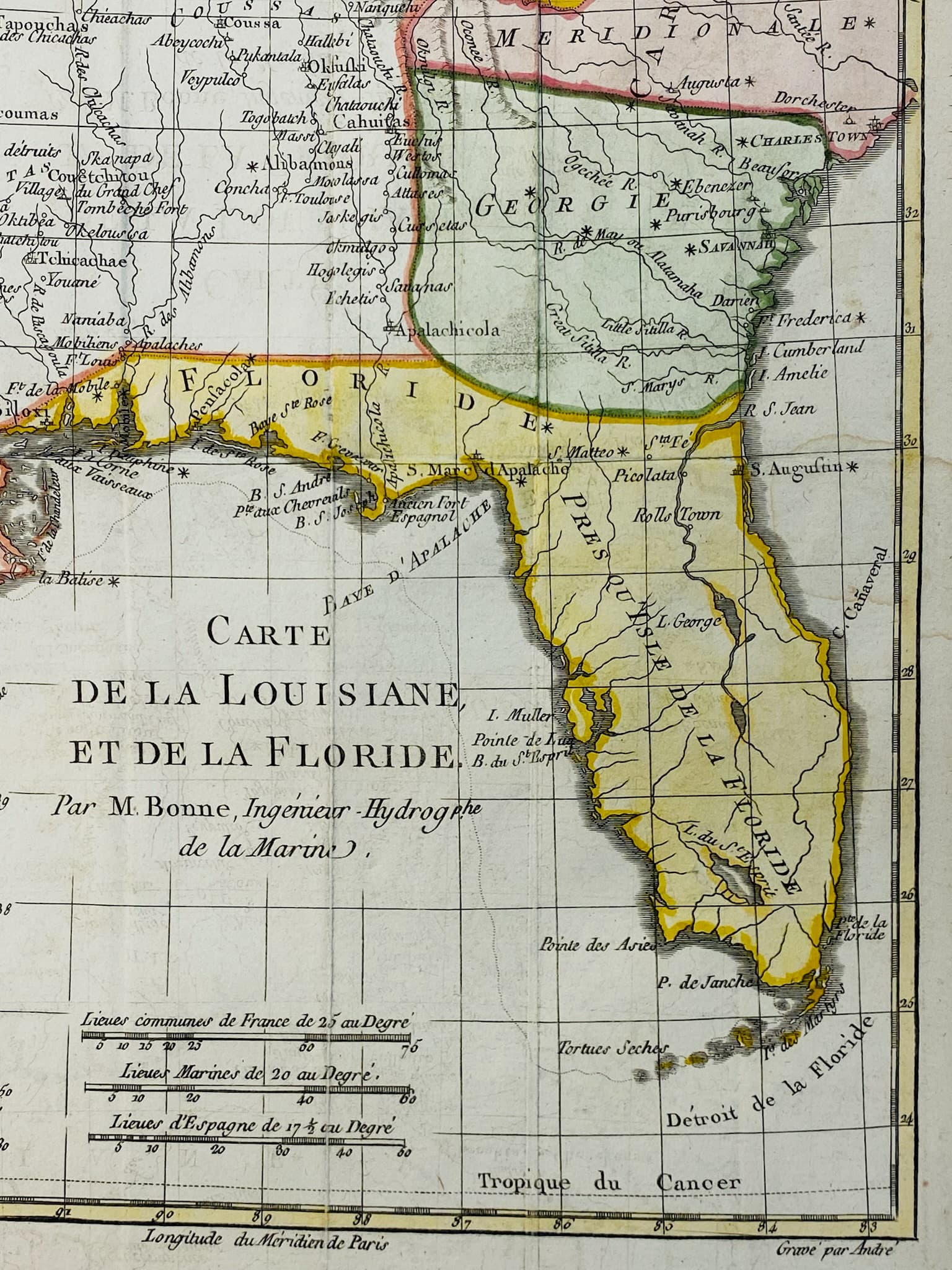 Carte de la Louisiane et de la Floride