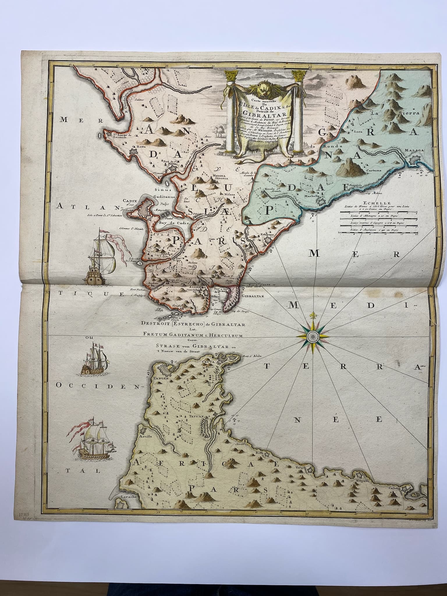 Carte nouvelle de l’Isle de Cadix & du Détroit de Gibraltar