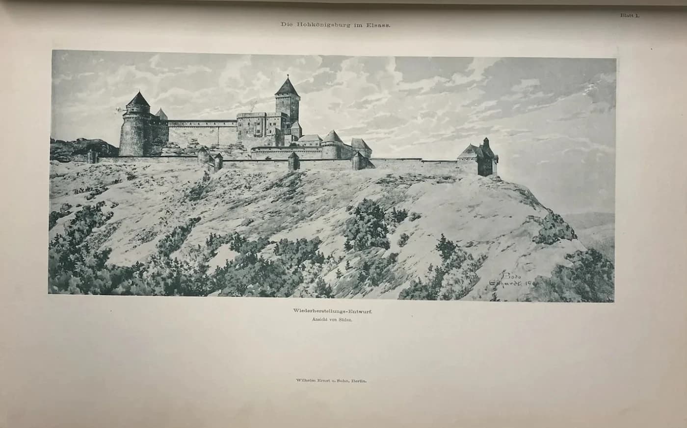 Haut-Koenigsbourg - Denkschrift über die Wiederherstellung der Hohköenigsburg bei Schlettstadt im Elsass