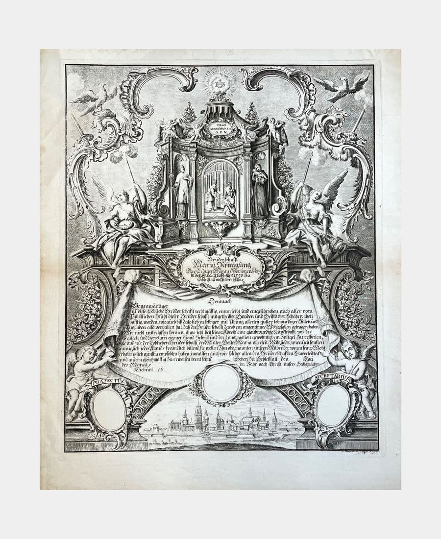 Sélestat. Fraternité. Lettre de confrérie.