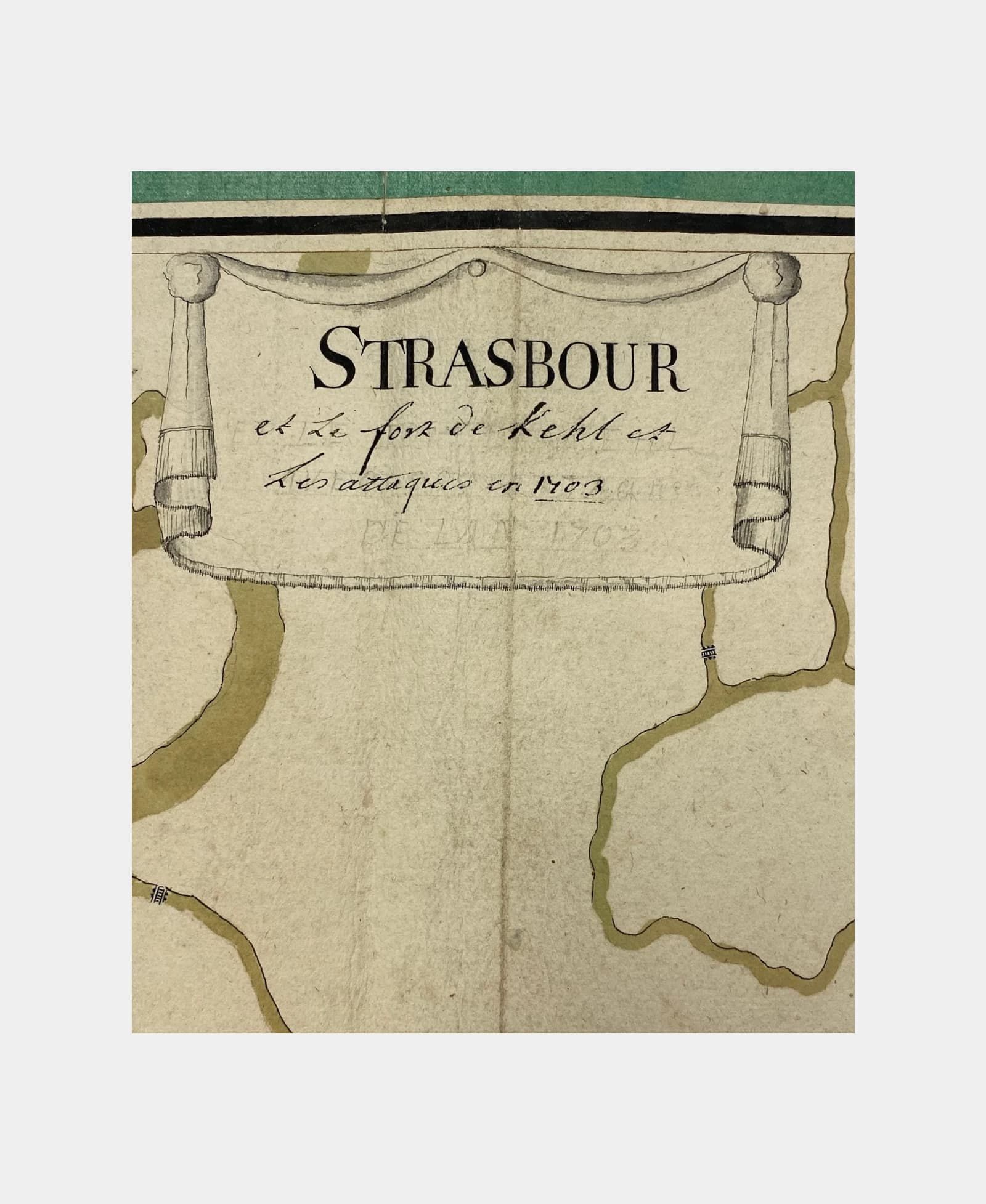 Plan manuscrit de Strasbourg et de Kehl
