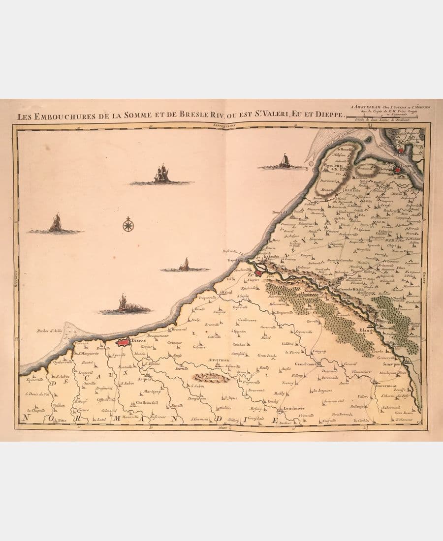 Les embouchures de la Somme et de Bresle Riv. ou est St. Valeri, Eu et Dieppe