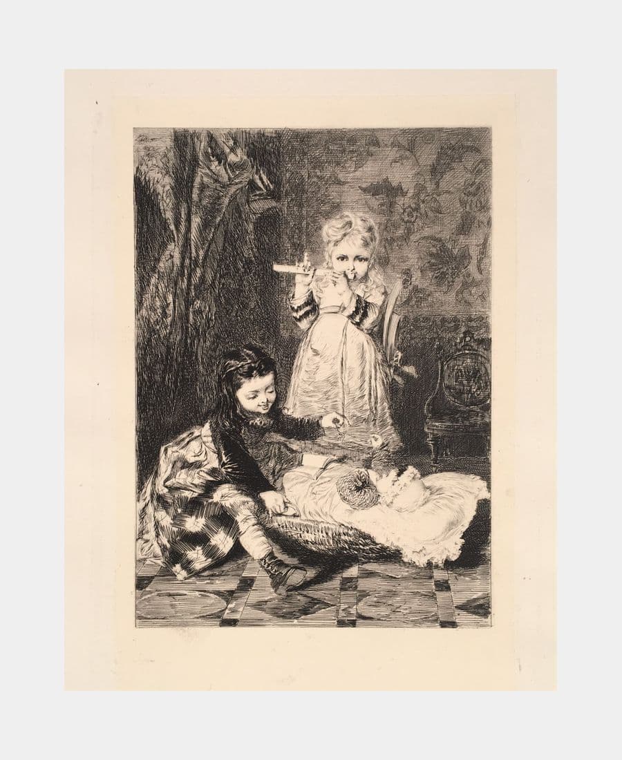Petites filles au berceau