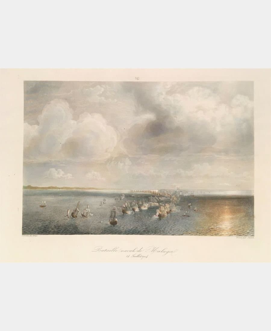 Bataille navale de Malaga. 24 juillet 1704.