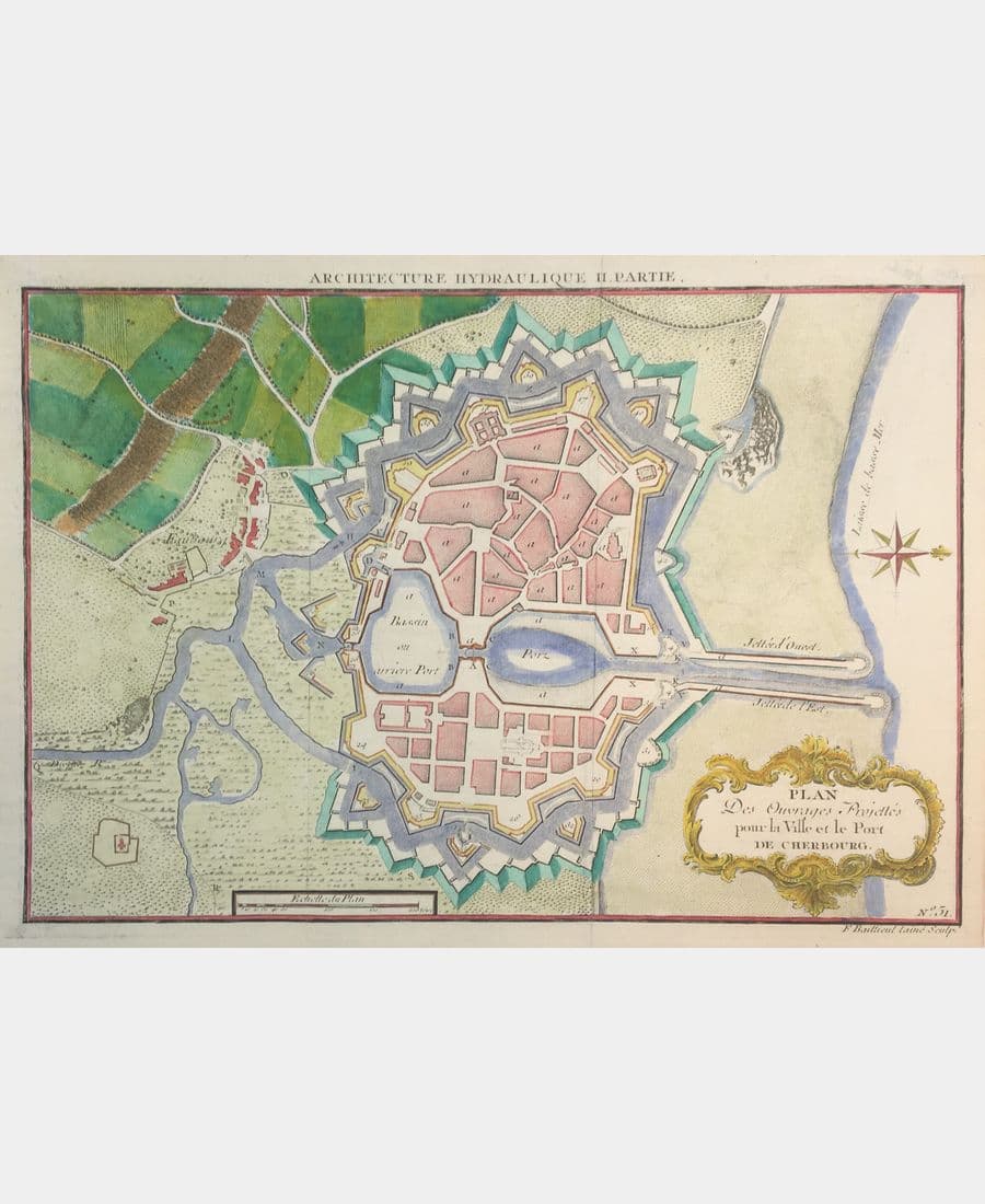 Plan Des Ouvrages Projettés pour la Ville et le Port de Cherbourg