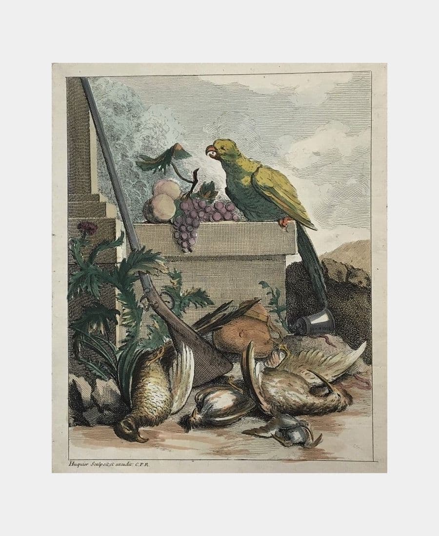 Nature morte au perroquet et aux bécasses