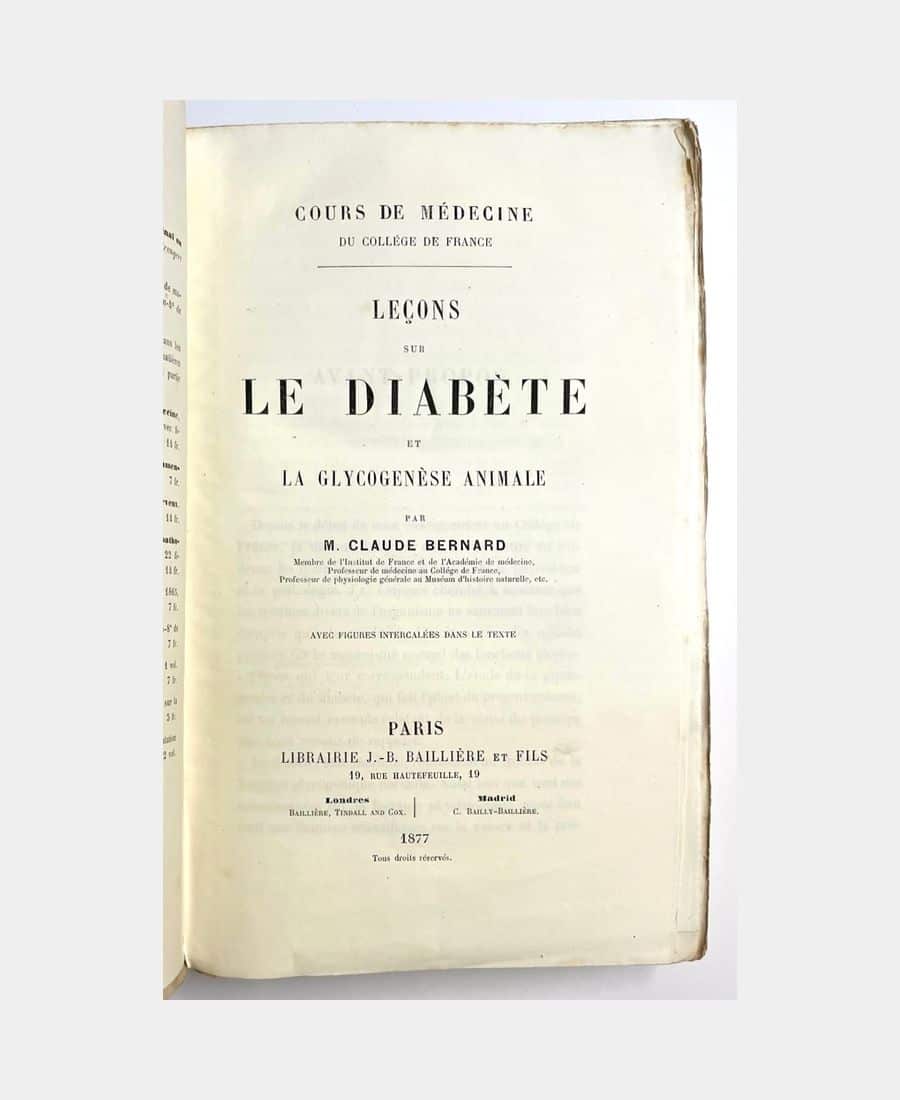 Leçons sur le diabète et la glycogénèse animale